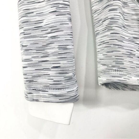 Spyder Active Gray White Marled Heather Print Turtleneck Activewear Pullover - Picture 10 of 16